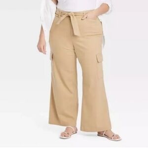 Ava & Viv Tan Wide Leg Pants